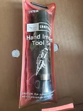 47634 Sears Hand Impact Tool Set 9 Incomplete