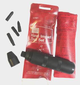 947641 Sears Craftsman Hand Impact Driver Hex Adapter 4 Bits Case Instruction