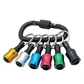 Sf-us-010 Seonfook 6pcs Screwdriver Bits Holder Keychain Extension Bar Aluminum Alloy Screwdrive