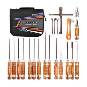 Ser190508 Serpent Rc Car Toolset For Offroad 20pcs Tool Kit Allen Wrench Flat H