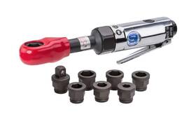 Si-1288 Shinano Si1288 3/8 Inch Pneumatic Mini Thru Ratchet Set - 6 Sockets 8-14mm 45nm Made
