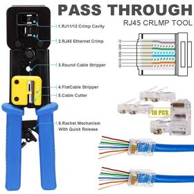 Silivn 191869942492 Rj45 Crimping Tool Network Kit For Cat5 Cat5e Cat6 8 In 1 Portable Ether