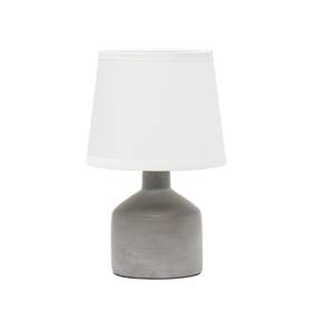 Lt2080-gry Simple Designs Mini Bocksbeutal Concrete Table Lamp Gray