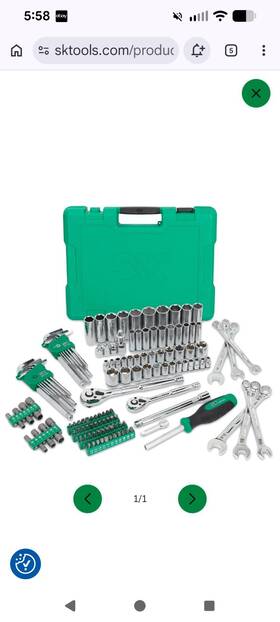 Sk01540 Sk 025141119220 Tools 137 Piece Mechanic Tool Set New Lifetime Warranty