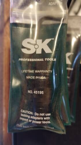 45195 Sk Hand Tools 3/8 Inch Locking Adaptor