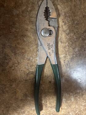 7408 Sk Vintage S-k 8 Inch Slip Joint Pliers #7408 Made In Usa