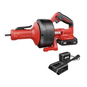 Au0225d-12 Skil Power Snake Drain Cleaner Kit Including 20v 2.0ah Lithium Battery And