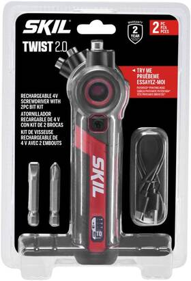 Sd5619 Skil Twist 2.0 Rechargeable 4v Screwdriver With Pivoting Head Torque Setting U