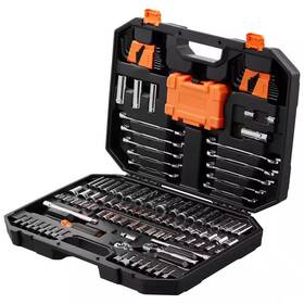 Skyshalo 711181112818 145 Pcs Mechanics Tool Set 1 4 In 3 8 Drive Deep Standard Sockets Sa