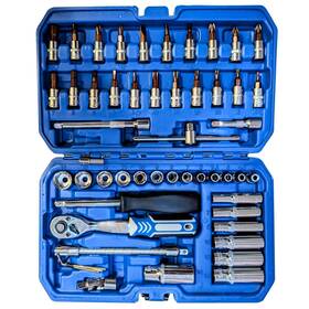 Slrongpowlr 786463701974 53 Pieces 1/4 Inch Drive Socket Ratchet Wrench Tool Set With Bit