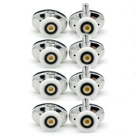 Smoothly 729680031059 Set Of 8 New Oval Butterfly Single Wheel Shower Door Rollers 23mm