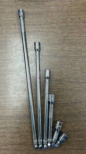 106btmxp Snap-on Tools 6 Pc 1/4 Inch Drive Knurled Extension Set