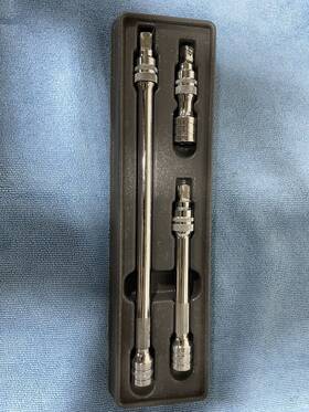 203fxwkl Snap-on Tools 3pc 3/8 Inch Dr Locking Wobble Plus Extension Set 3 6 11