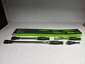 Snap-on Fm204rt04bg 4pc 3/8 Inch Drive 80 Tooth Soft Grip Flex Ratchet Set In Foam