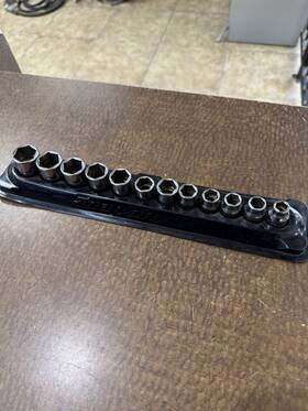 Fsm19i Snap On Snap-on 3/8 Short Socket Set Of 12 9-19 Two 10s