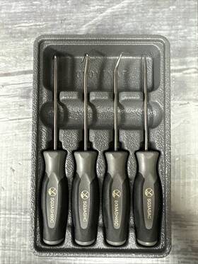 Sgasa204cdt Snap-on 4 Pc Instinct Soft Grip Miniature Pick Set Dark Titanium