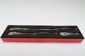 Fm103rt04br Snap-on Tools 3pc 1/4 Inch Drive Soft Handle Ratchet Set 0865