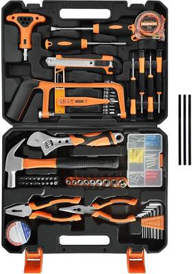 Stt-165p  Solude 182-piece Home Repair Basic Tool Kit Set Homeowner Starter Household Case