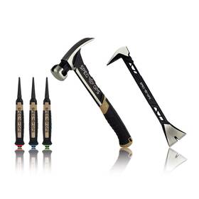 Spec Ops 810005201261 Tools 3-piece Tool Set Includes 20 Oz Nailing Hammer 11 Inch Molding Pry Bar 3