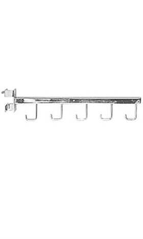 60118-4 Sswbasics Straight Clamp-on J-hook Chrome Clothing Rack Add-on Arm - Pack Of 4
