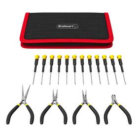A-pt1049 Stalwart 194189496409 16 Piece Precision Jewelers Tool Set With Case