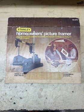 19-275 Stanley 076174192759 Vtg Homeowners Picture Framer Usa Original Box Sealed Nos