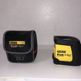 77-153 Stanley Fat Max Cl2 Cross Line Laser Level Self Leveling Cat With Pouch