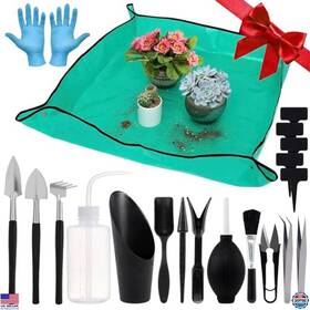 B08lpx7fdf Stanley 20-piece Succulent Tool Set With 39.4 Inch Repotting Mat And Mini Hand Tools