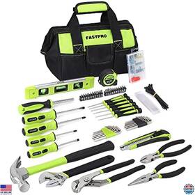 B0b466gkq9 Stanley 215-piece Home Repair Tool Set With 12-inch Wide Mouth Storage Bag Green