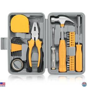B0d62mwtd9 Stanley 24pcs Diy Tool Kit For Home Office And Garage - Small Hand Tools With Case