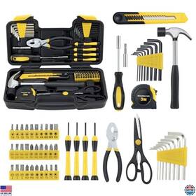 B0dk8yxyzd Stanley 58-piece Household Tool Set With Plastic Toolbox - All-purpose Home And Garage Kit