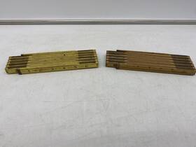 35-106 Stanley/evans 2 Vintage 72 Inch Wood Rules And X40f 6ft Folding Extension Rulers