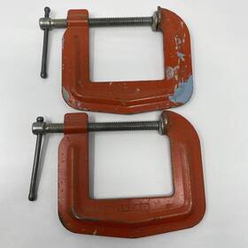 Hi55 Stanley Vintage C-clamp No. 2.5 Inch X Set Of 2 Made In Usa