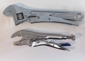 Mpc-3 Stanley Wiss Snips 10in Wrench Duralast Locking Pliers Tool Lot