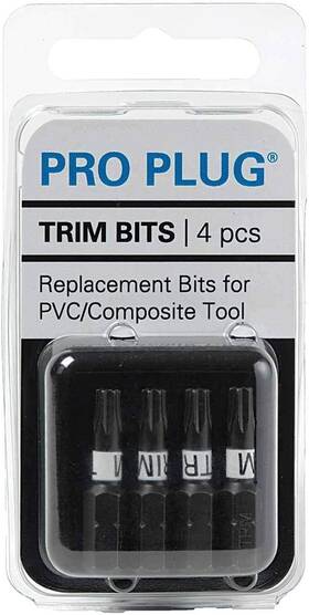 Starborn Industries 445050365373 Pro-plug Tool For Pvc And Composite Replacement Bits - 4 Pac