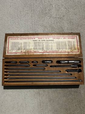 823f Starrett No. Inside Micrometer Set 1.5 Inch 32 Complete Usa