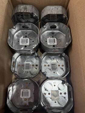 54151-1 Steel City 54151-1/2&3/4 Pack Of 10 54151 1-1/2 Inch Deep 4 Octagon Box With 1/2 And 3/4