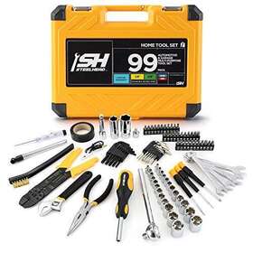 Steelhead 889526299972 99piece Automotive Tool Set 3/8 And 1/4 Sockets Sparkplug Bits Screwdrivers Plie