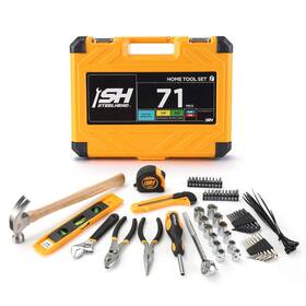 Steelhead 889526304751 71-piece Tool Set 3/8 Inch Sockets Screwdriver Handle With 10 Bits Pliers Tape