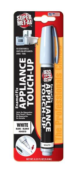 Super Met-al 04804 Met-al White Enamel Fix Appliance Touch-up 3 Pack Made In Usa