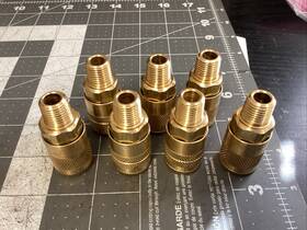 Lpw132m Surtek 108124 Lot Of 7 Quick Connect Coupler - 5/16 Inch Male Part 1/2 Top