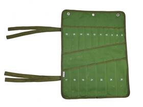 Wt101 Swawokr 17 Pocket Canvas Ratchet Combination Wrench Roll Organizer Easy-to-roll Tool