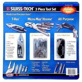 449173 Swiss Tech 3 Piece Tool Set All Purpose T-rex And Micro Max