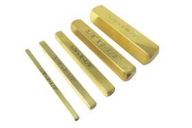 506005 Taytools 700667471044 5 Piece Set Solid Brass Up Bar Gauge Blocks 1/8 3/16 1/4 3/8 And 1