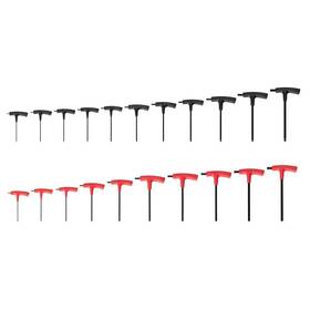 Ktx90302 Tekton Flat End Hex T-handle Key Set 21-piece 5/64-3/8 Inch 2-10 Mm