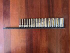 Shd13225 Tekton Sae Socket Set 3/8 Drive Deep 15pc Inch 1/4 To 1