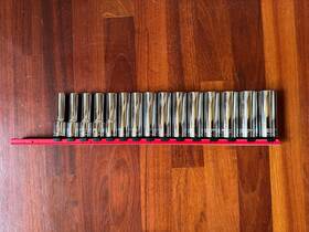 Shd23124 Tekton 15 Socket Piece 1/2 Inch Drive Deep Metric Sockets From 10mm To 24mm