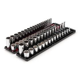 Shd91221 Tekton Socket Set 68-pcs 3/8 Inch Drive 12-point 1/4 -1 6mm-24mm Hand Tool With Rails