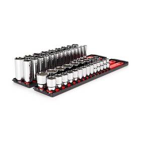 Shd92207 Tekton 1/2 Inch Drive 6-point Socket Set With Rails 10 Mm-32 Mm 46-piece