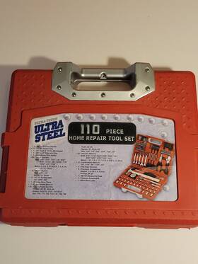 Test Rite 823420436590 Ultra Steel 110 Piece Home Repair Tool Set